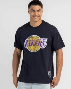 Mitchell & Ness LA Lakers Vintage Big Logo T-Shirt