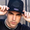 Mitchell & Ness Los Angeles Lakers Black & Black Team Logo Snapback Cap