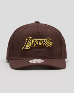 Mitchell & Ness La Lakers Melton Wordmark Pin Snapback Cap