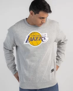 MAJESTIC LA Lakers Logo Crew Sweatshirt