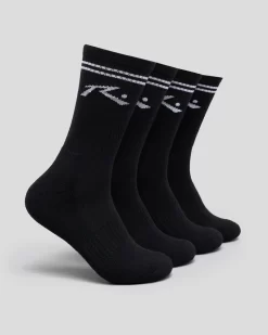 Rusty Comp Mid Calf Socks 4 Pack
