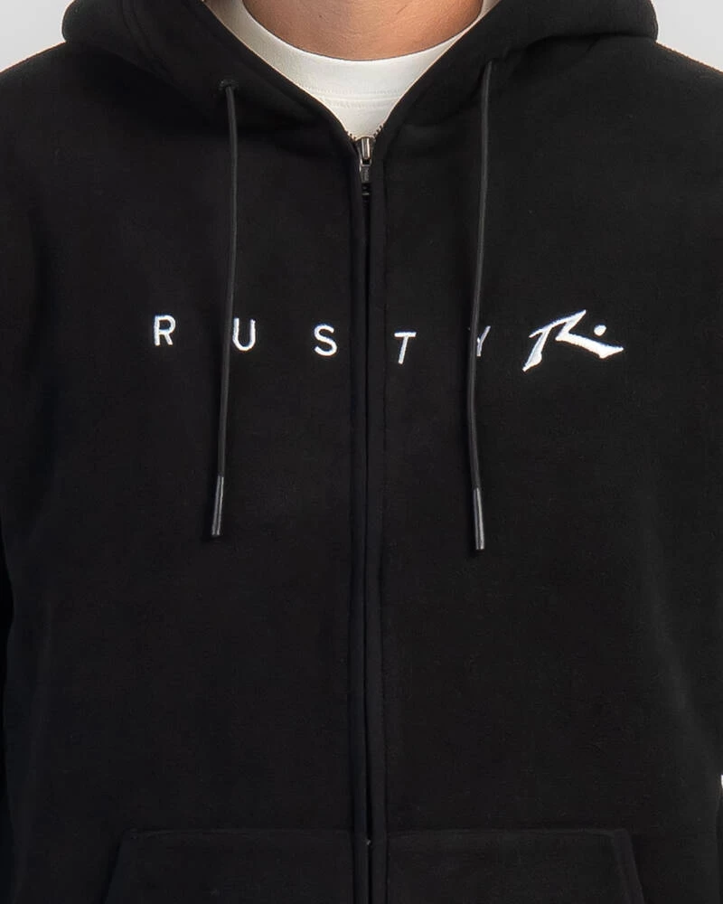 Rusty In Line Sherpa Zip Thru Polar Fleece Sweatshirt - Image 4